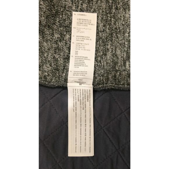 Abercrombie & Fitch Women's Full Zip Quilted Lined Fleece Vest Gray Size Large - Picture 7 of 7